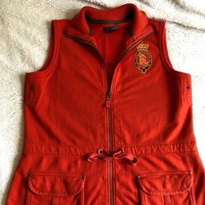 Ralph Lauren Jeans Co Large Orange Golf Vest